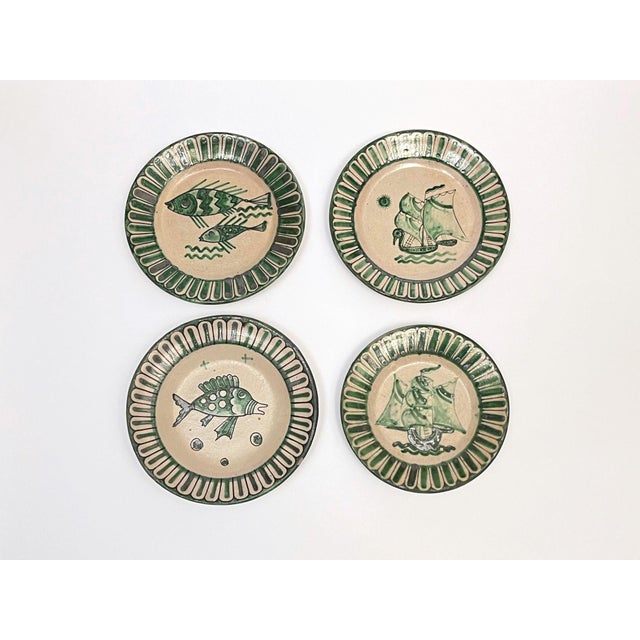 Vietri Plates from Fabbrica Ceramica Avallone, 1930s, Set of 4 For Sale - Image 15 of 15