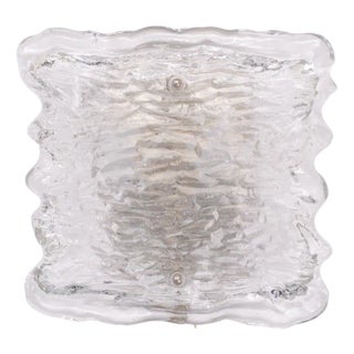 Crystal Wall Light with Glass Shade from Peill & Putzler, Germany, 1960s For Sale