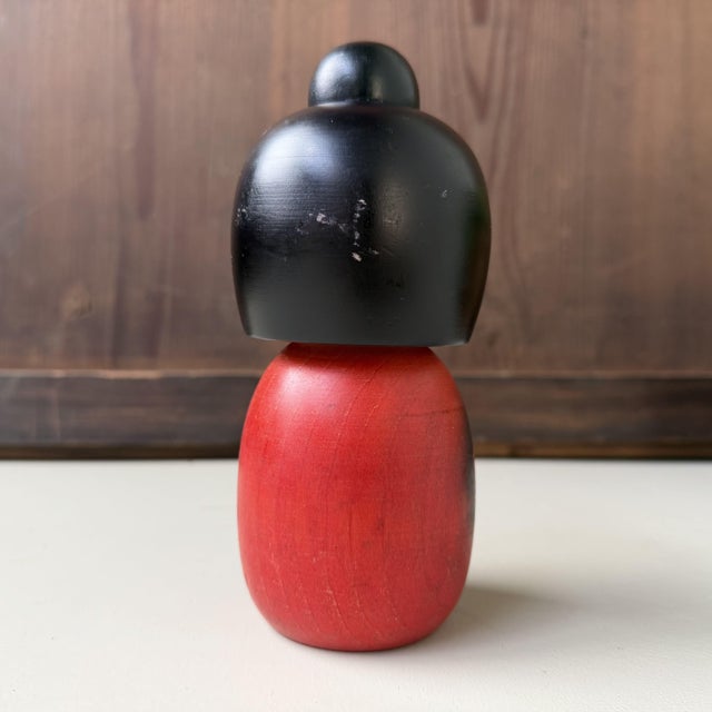 Wood Vintage Japanese Kokeshi by Masae Fujikawa, 1970s For Sale - Image 7 of 8