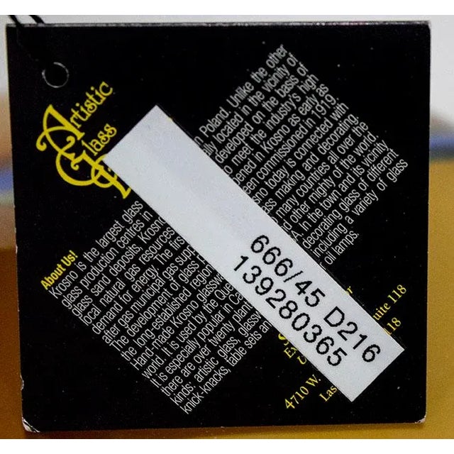 Makora Mouth Blown Vase Stunning Makora mouth blown Polish glass vase. Prominent in size measuring 18" high x 14" widest...