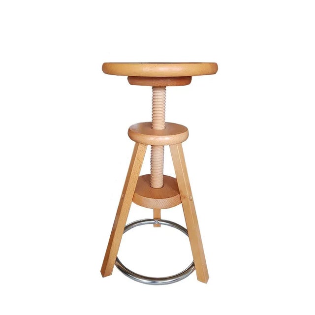 Wood Adjustable Wooden Piano Stool For Sale - Image 7 of 7