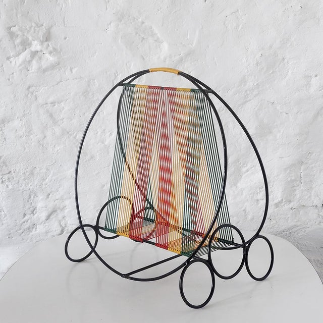 Mid-Century Modern French Vinyl Record Stand, 1960 For Sale - Image 11 of 11