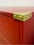 Red Red Campaign Style Three Drawer Chest With Brass Hardware. For Sale - Image 8 of 8