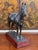 Traditional Large Cast Metal Horse Sculpture on Wood Plinth, First Half of the 20th Century For Sale - Image 3 of 10