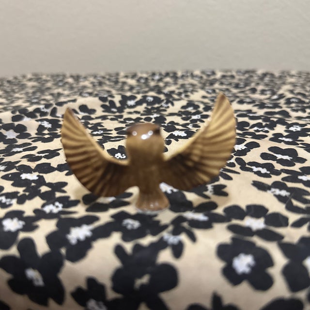 Vintage Hagen-Renaker "Papa Owl" Miniature Bone China Figurine With Spread Wings, C. 1950s-1960s For Sale - Image 4 of 6