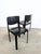 Matteo Grassi Black Leather Chairs by Matteo Grassi, Italy, 1980, Set of 2 For Sale - Image 4 of 13