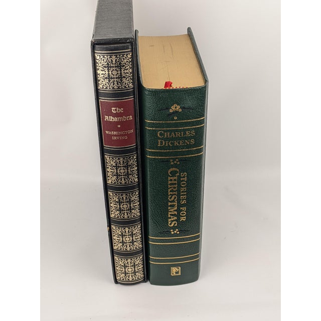 Late 20th Century Decorative Gilt Classic Books – Heritage Press Alhambra & Green Dickens, Set of 2 For Sale - Image 5 of 17