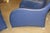 Metal Vintage Pair Gerard Van Den Berg Montis Blue Leather Loge Easy / Lounge Chairs & Footstools For Sale - Image 7 of 18