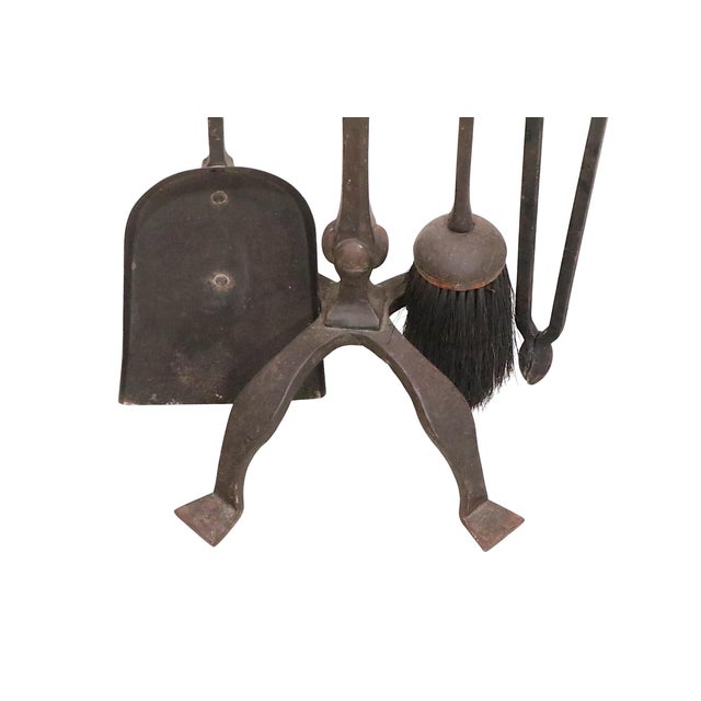 Early 20th Century 4 Pc. Arts and Crafts Fireplace Tool Set For Sale In New York - Image 6 of 11