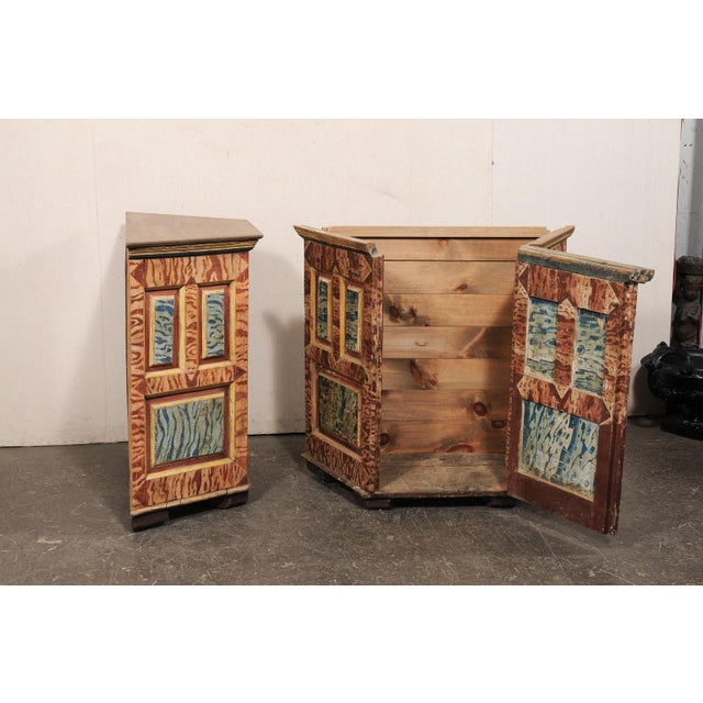 18th C Italian Halved-Hexagon Demi Cabinets For Sale In Atlanta - Image 6 of 10