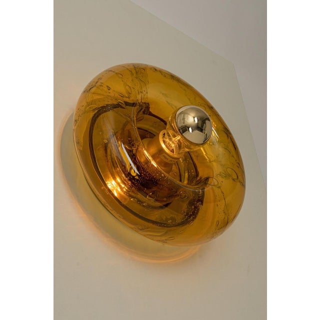 Gold Smoked Glass Wall Light by Doria, Germany, 1960s For Sale - Image 8 of 11