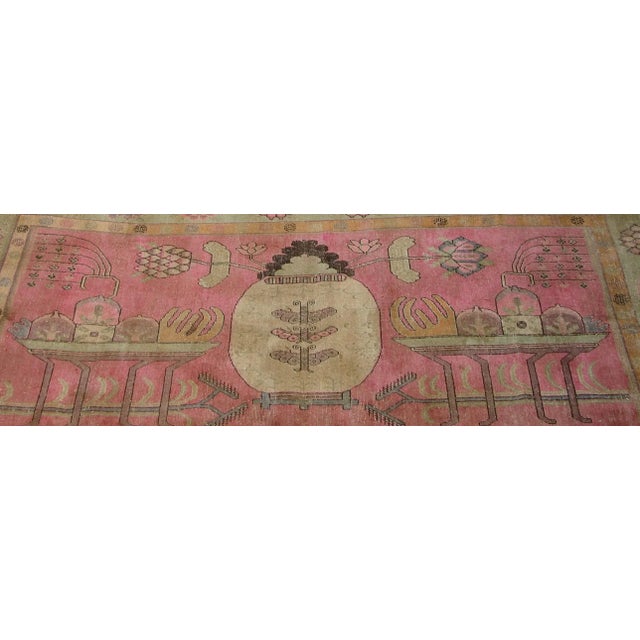 Tribal 1900 Antique Khotan Samarkand Rug- 8'10'' X 5'3'' For Sale - Image 3 of 6