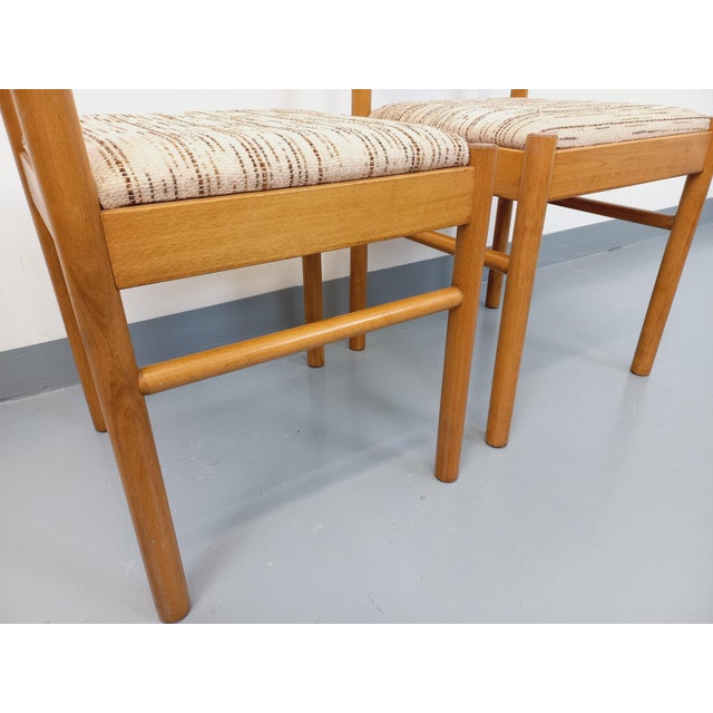 Wood Vintage Baumann Chairs in Wood and Fabric, 1960s, Set of 2 For Sale - Image 7 of 18