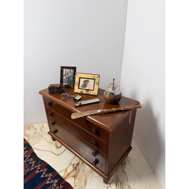 1950s Vintage Push Down Ashtray in Chromed Brass and Goatskin from Aldo Tura, Italy, 1950s For Sale - Image 5 of 18