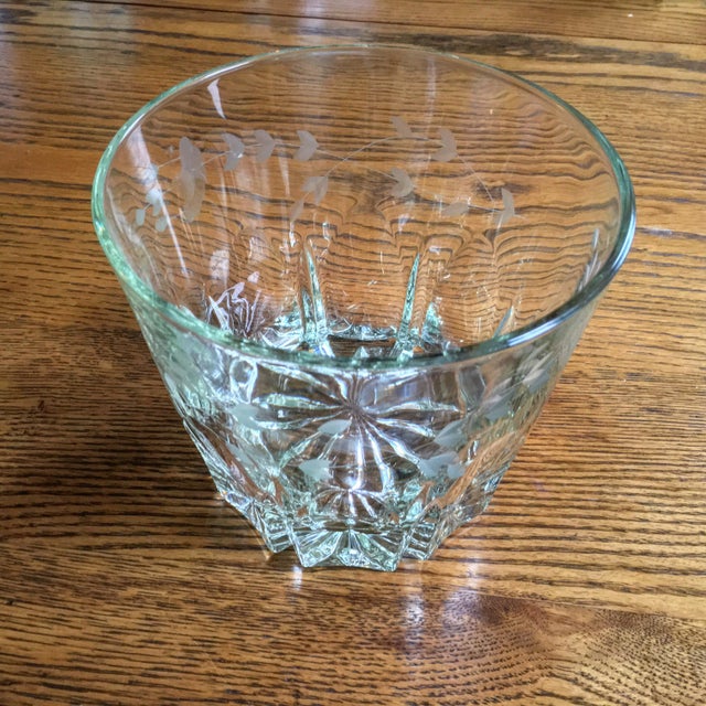 Vintage Etched Crystal Champagne Ice Bucket Chairish