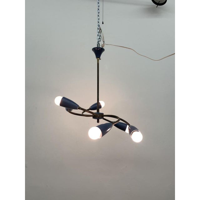 Mid-Century Modern Spider Ceiling Lamp, 1950s For Sale - Image 16 of 18