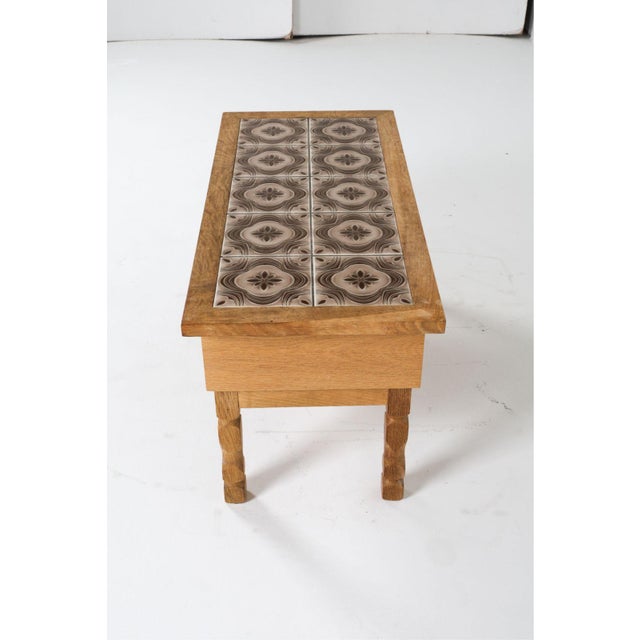 Mid-Century Modern Mid 20th Century Danish Oak & Tile Table/Cabinet in the Manner of Henning Kjaernulf For Sale - Image 3 of 11