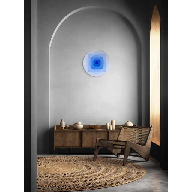 Contemporary Abstract Acrylic on Italian Poplar Board "9 (Ultramarine)" by Andy Harwood For Sale - Image 4 of 7