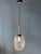 Mid-Century Patterned Clear Glass Pendant Lamp For Sale - Image 11 of 11