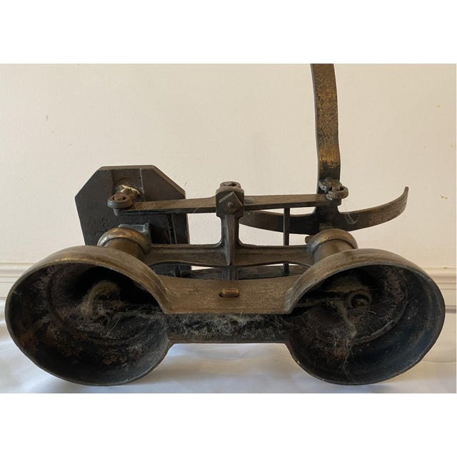 Antique Wrought Iron and Copper Balance Scales For Sale - Image 4 of 8