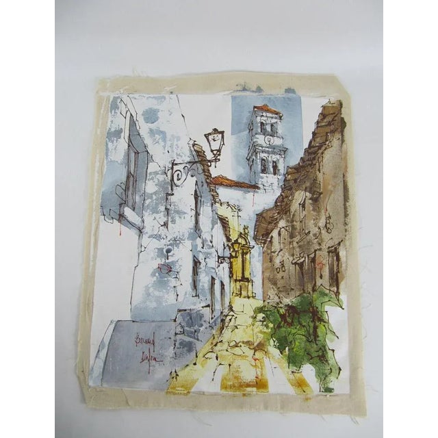 Bernard Dufour, Street Scene, Oil on Canvas For Sale - Image 5 of 5