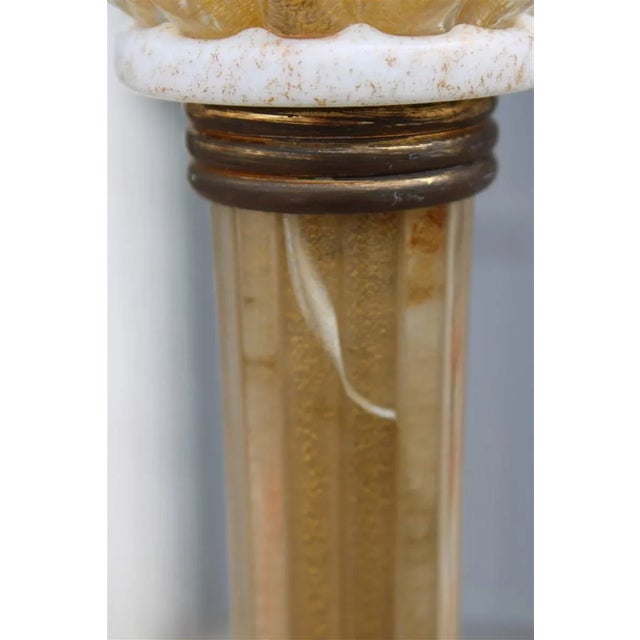 Metal Murano Glass and Gold Dust Floor Lamp by Archimede Seguso for Seguso, 1950s For Sale - Image 7 of 16