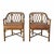 Wood Vintage McGuire Rattan Cross Hatch Dining Chairs - Set of 8 For Sale - Image 7 of 12