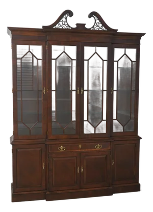 Henredon 4 Door Mahogany China Curio Cabinet