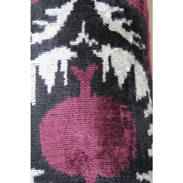 Contemporary Handmade Velvet Ikat Pillow For Sale - Image 9 of 13