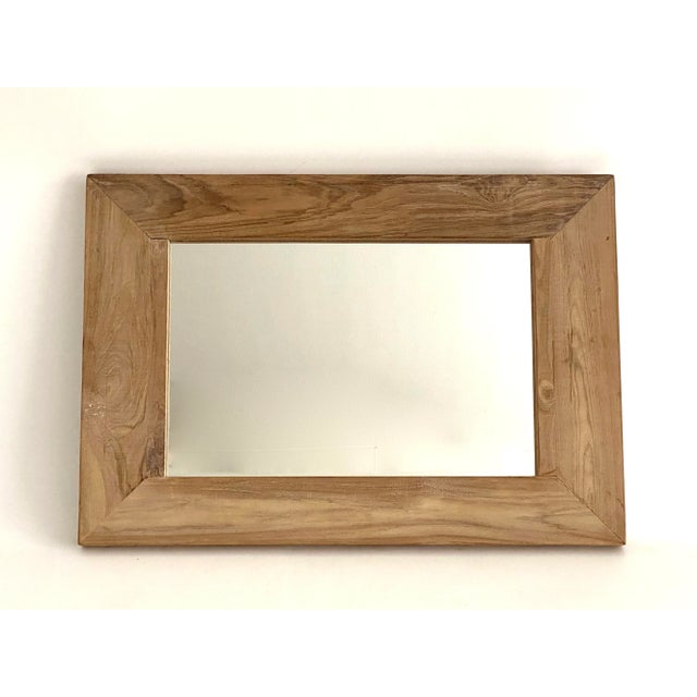 Contemporary Rustic Teak Mirror For Sale - Image 3 of 4
