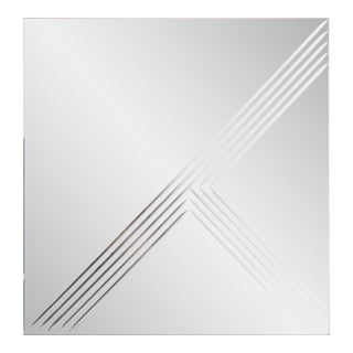 Adoree V Grooved Square Mirror For Sale