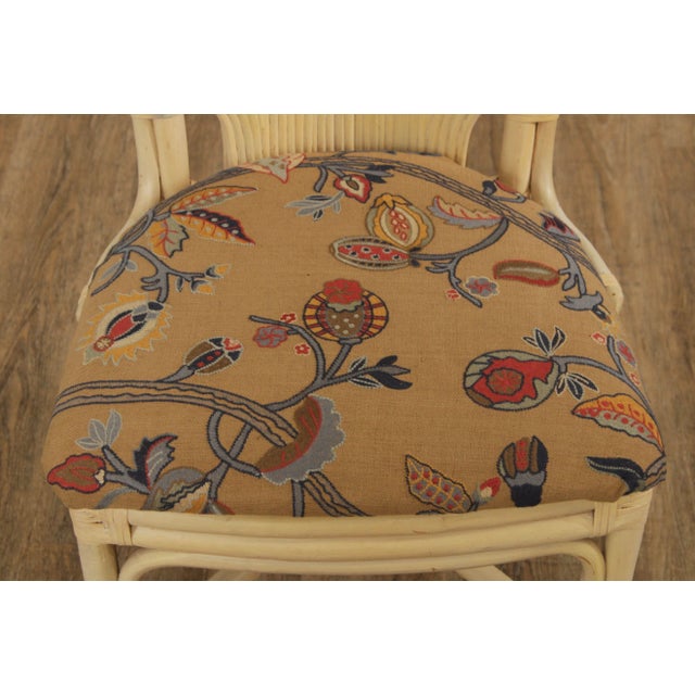 Vintage Rattan Cream Lacquered Dining Chair For Sale - Image 12 of 13