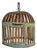 Industrial Vintage Green Iron Basket Cage Pendant Light For Sale