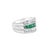2020s 2 Carat Emerald Diamond Baguette Cocktail Ring, Size 8 For Sale - Image 5 of 6