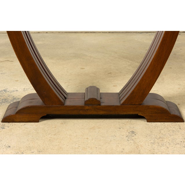 1930s 1930s French Art Deco Walnut Console Table For Sale - Image 5 of 18