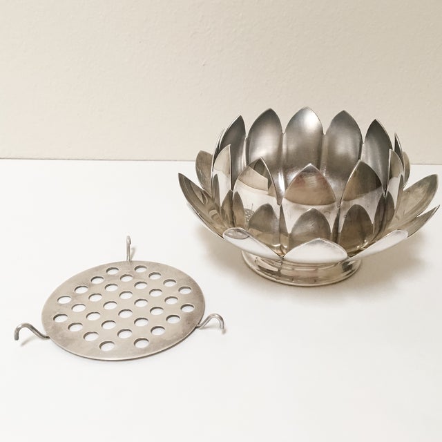 Reed & Barton Silver Lotus Flower Vase Set Chairish