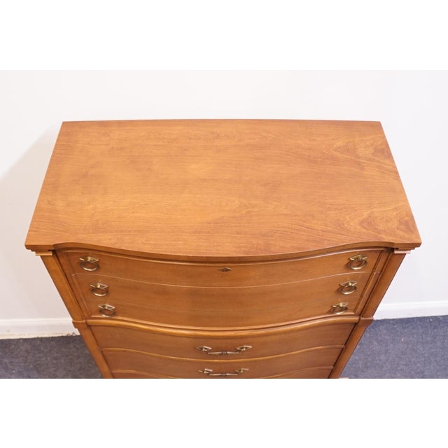 Bassett Furniture Centura Collection Solid Cherry Traditional Neoclassical 38" Chest of Drawers 9-4132 For Sale - Image 10 of 14