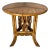 Sculpted Bamboo Side Table With Hand Decorated Top For Sale