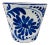 Early 21st Century Hand-Painted Blue and White Cachepot - Marked Italy For Sale
