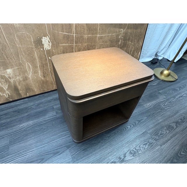 RH Ligné Open Nightstand 26" – Brown Brushed Oak Brown Brushed Oak | American White Oak Veneer Open Box | Presents...