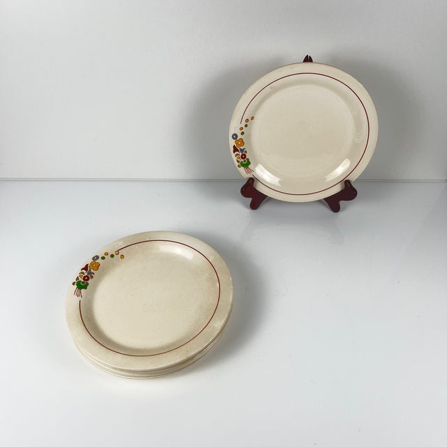 Dessert Plates from Longwy, 1890s, Set of 5 For Sale - Image 4 of 15