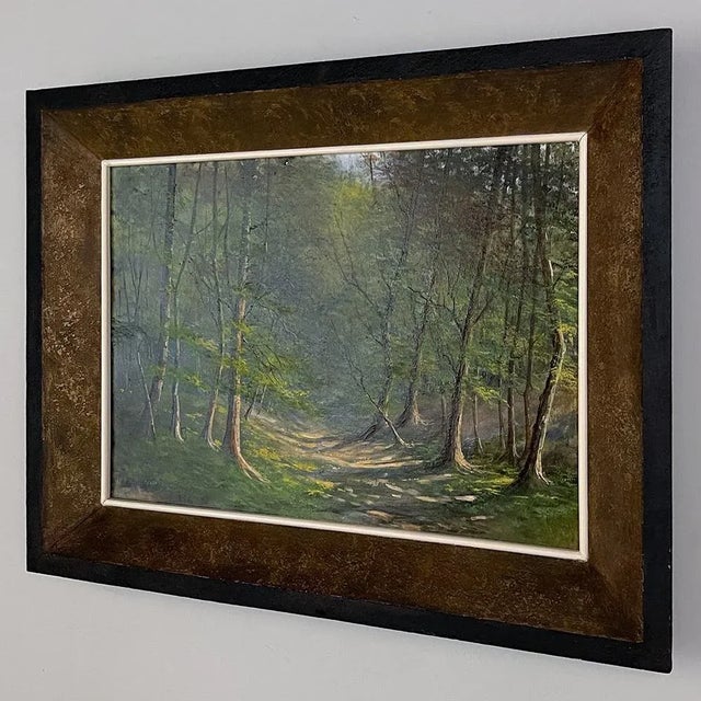 Realism Framed Oil Painting on Canvas by Ewald Kreusch (1895-1960) For Sale - Image 3 of 12