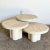 Embrace the unique charm of these Postmodern Faux Coquina Coral Mushroom Nesting Tables. This set of three tables features...