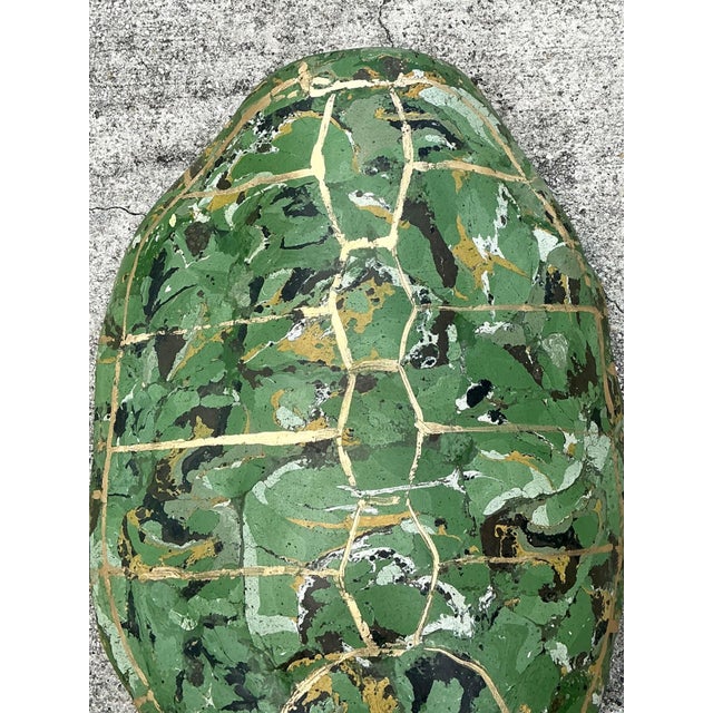 Vintage Italian Scagliola Pigmented Plaster Turtle Shell For Sale - Image 12 of 14