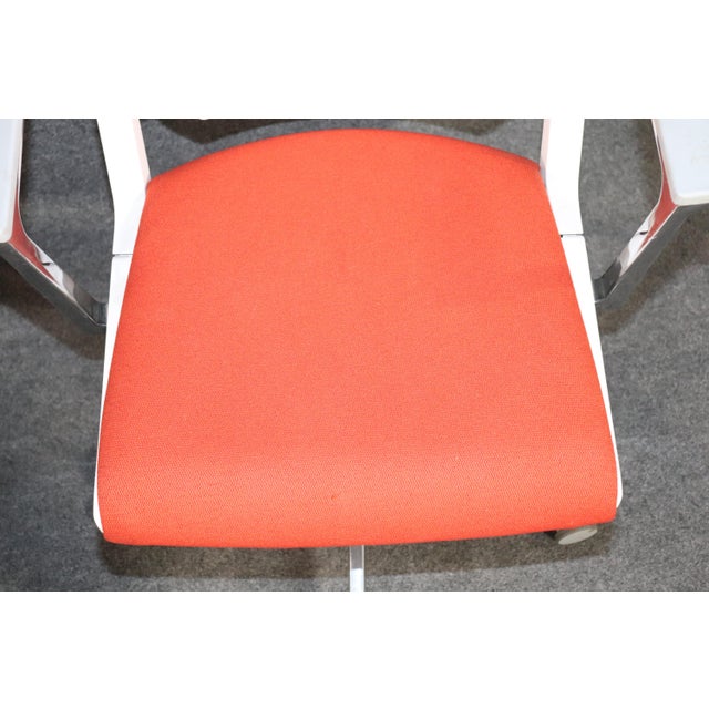 Mid-Century Modern Mid 20th Century Pair of Mid-Century Modern Office Chairs - 2 Pieces For Sale - Image 3 of 11