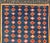 Measures: 4'0 x 6'1 Vintage Moroccan Rug with Navy Blue Field and Gold Geometric Medallions 4 x 6'1. Keivan Woven Arts /...
