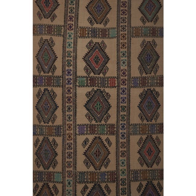 Textile 1960s Turkish Camel Kilim Rug For Sale - Image 7 of 13