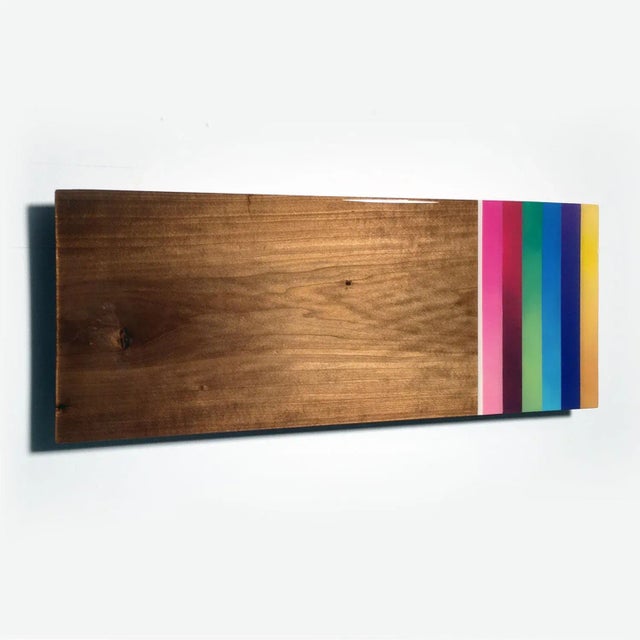 Plastic Mini Leaner #7, Contemporary Painted Rainbow Wall Sculpture, 2020 For Sale - Image 7 of 7