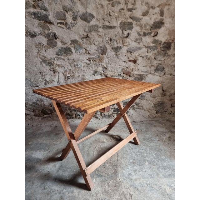 Mid-20th Century Folding Pine Table, 1950s For Sale - Image 11 of 18