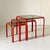 Vintage Italian Nesting Tables with Red Iron Frame & Smoked Glass, 1970s, Set of 3 For Sale - Image 10 of 10